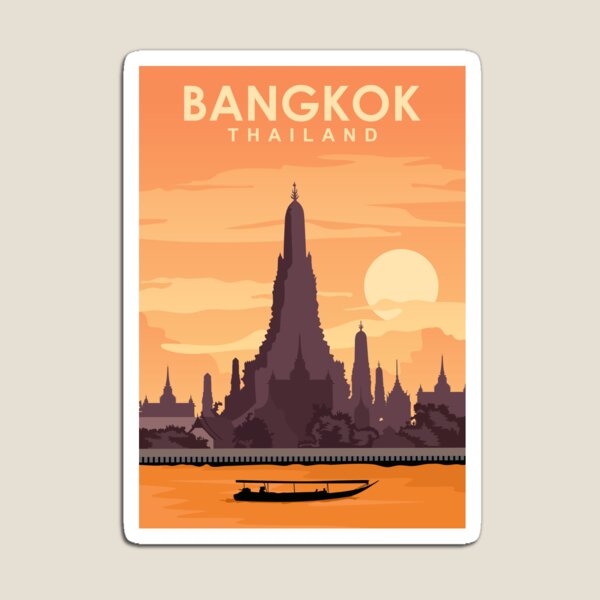 Kids Toys Bangkok - Plakat podróżniczy z Bangkoka, druk artystyczny,