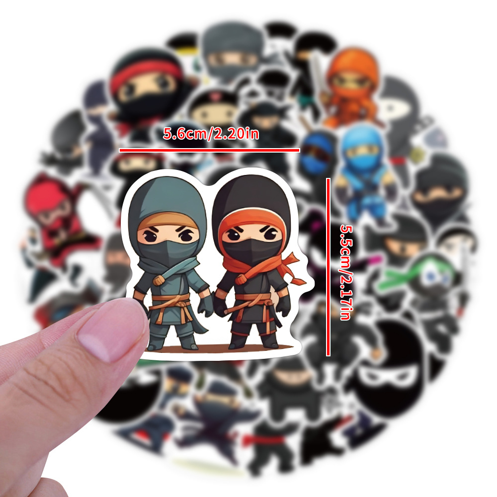 Kids Toys Cartoon Images - 60 SZTUK Naklejek Ninja Samurai z