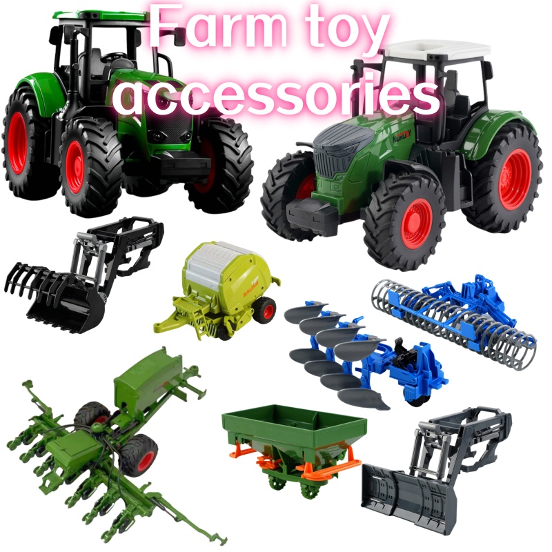Kids Toys Return Gift - Traktor inercyjny 1:24 z odłączanymi akcesoriami,