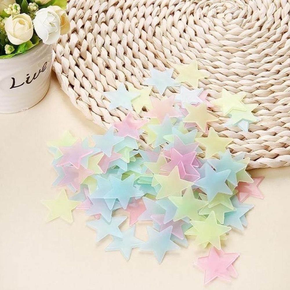 Glow In Dark Stars - 100 sztuk/zestaw Świecące w ciemności naklejki