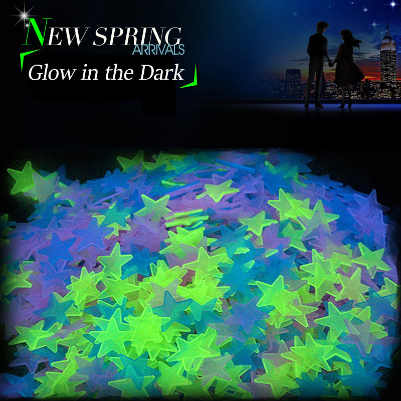 Glow In Dark Stars - 50 szt. Świecące w ciemności naklejki
