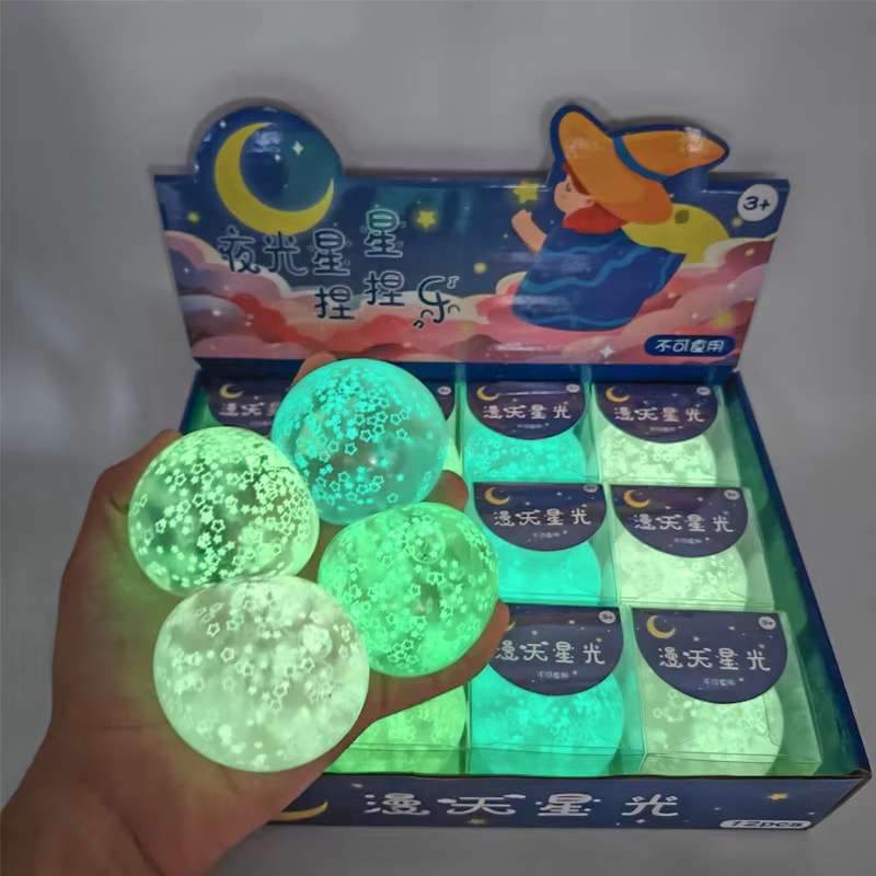 Glow In Dark Stars - Świecące gwiazdki w ciemnych, miękkich cukierkach