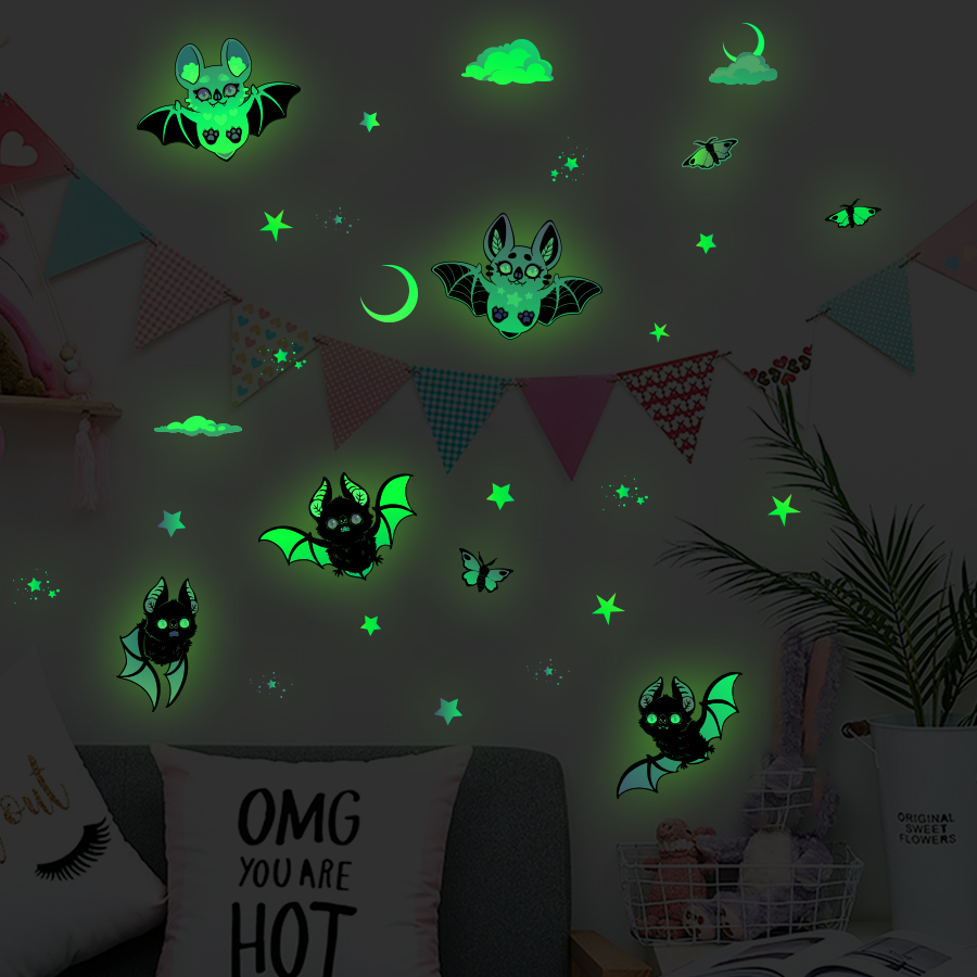 Glow In Dark Stars - Świecące w ciemności nietoperze i gwiazdy