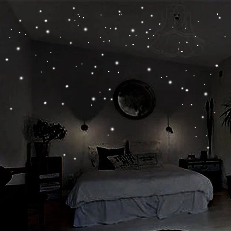 Glow In Dark Stars - 407 szt. Naklejki świecąca naklejka na