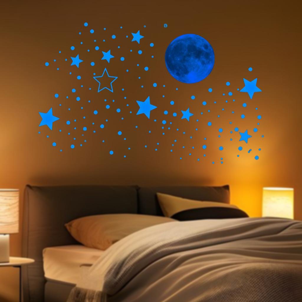 Glow In Dark Stars - 5x Świecące w Ciemności Naklejki Ścienne