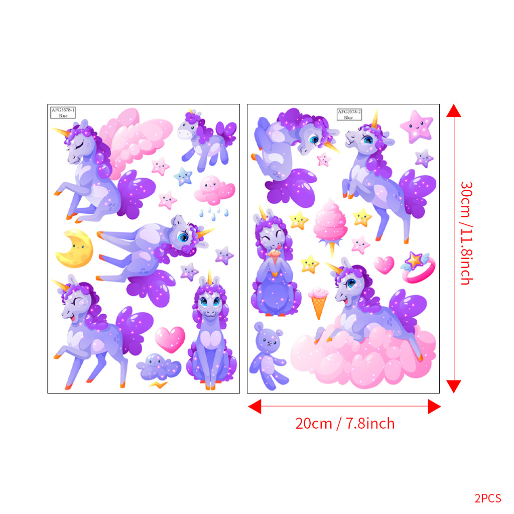 Cartoon Luminous Unicorn Nakle – Glow In Dark Stars recenzja i cena