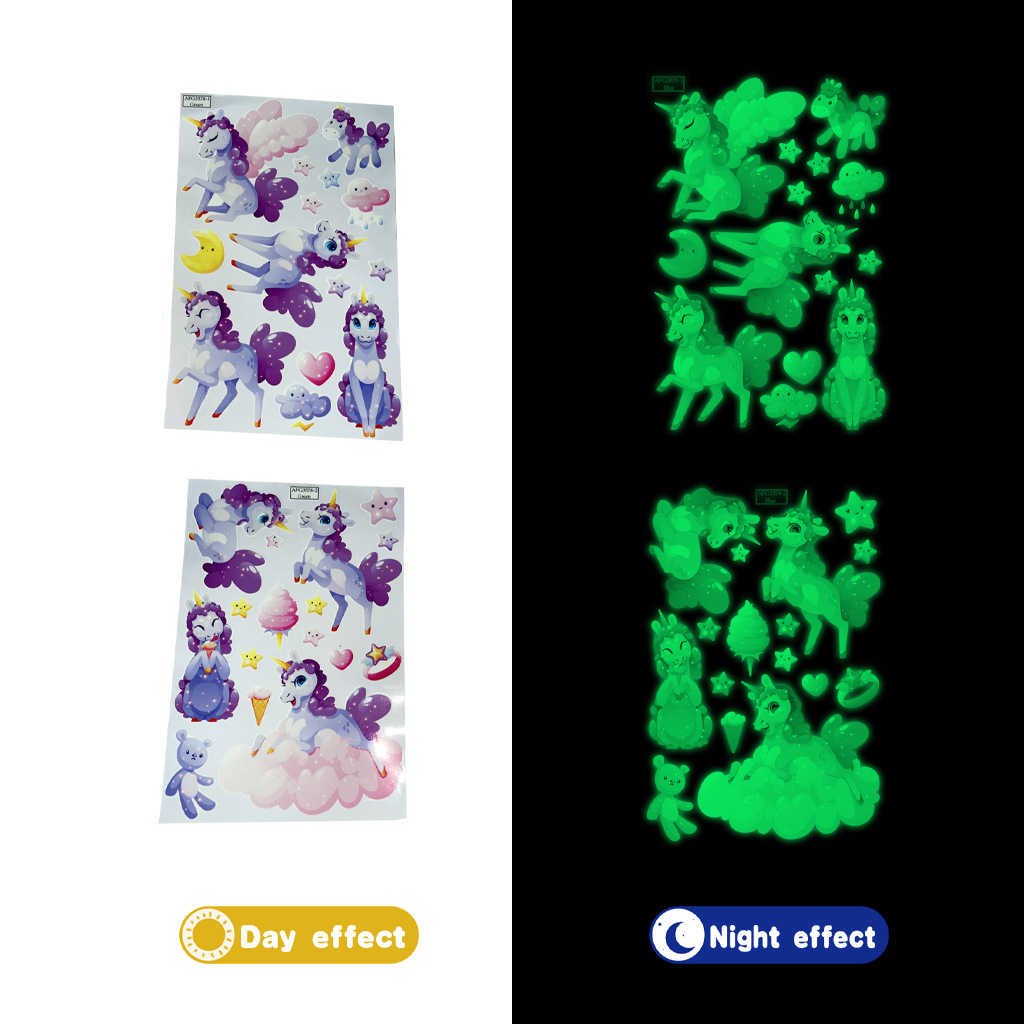 Cartoon Luminous Unicorn Nakle – Glow In Dark Stars recenzja i cena