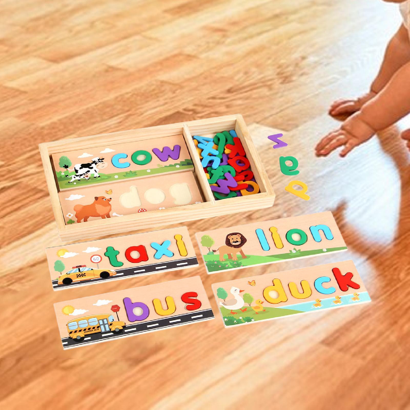 Drewniane zabawki do nauki lit – Kids Toys 2 Year Old recenzja i cena