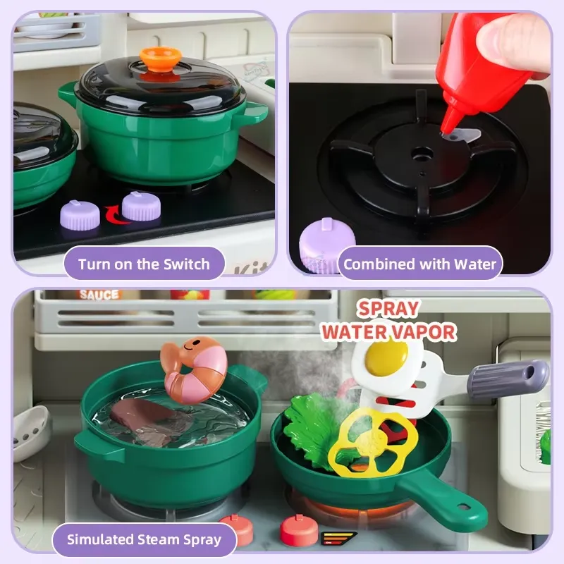 Duży zestaw kuchenny do zabawy – Kids Toys Kitchen recenzja i cena