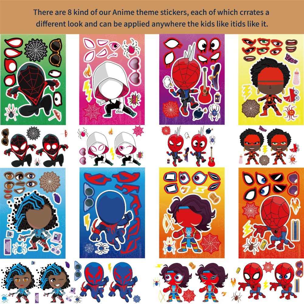 8/24 szt. Naklejki Puzzle Spid – Kids Toys Return Gift recenzja i cena