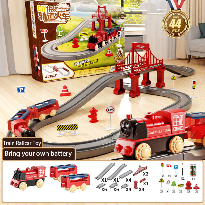 44 elementy/zestaw Elektryczny – Toy Train Track Set recenzja i cena