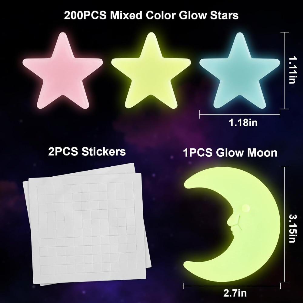 Świecące w ciemności naklejki  – Glow In Dark Stars recenzja i cena