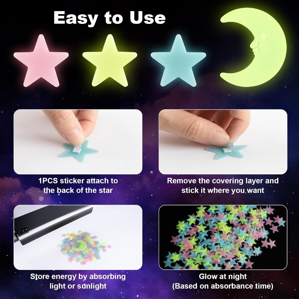 Świecące w ciemności naklejki  – Glow In Dark Stars recenzja i cena