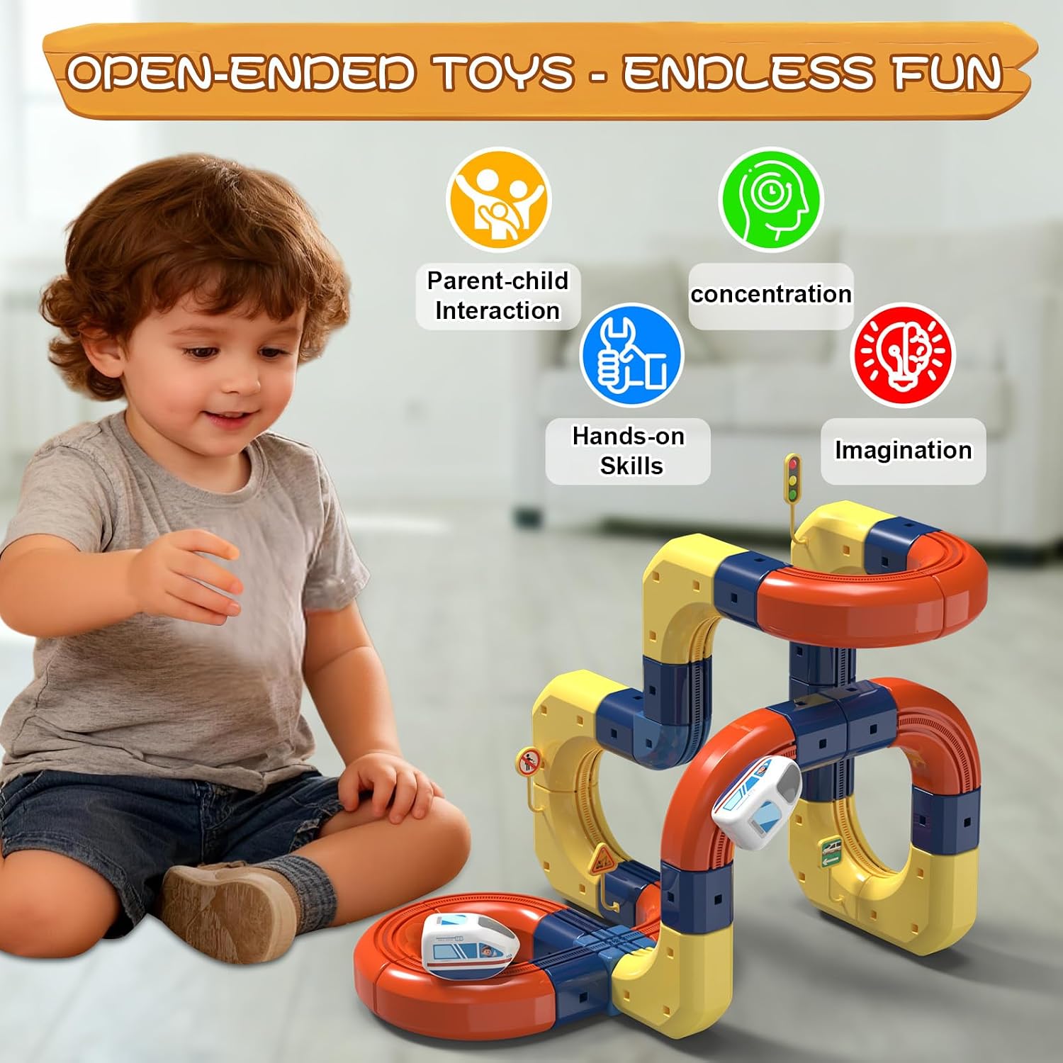 Zestaw elektryczny kolejki 3D  – Toy Train Track Set recenzja i cena