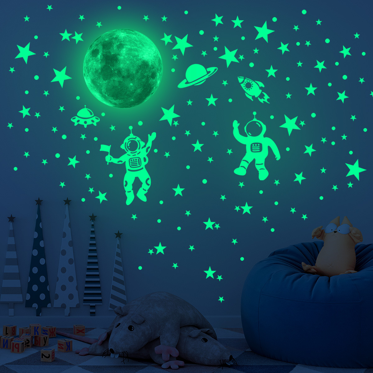 Świecące naklejki ścienne Moon – Glow In Dark Stars recenzja i cena