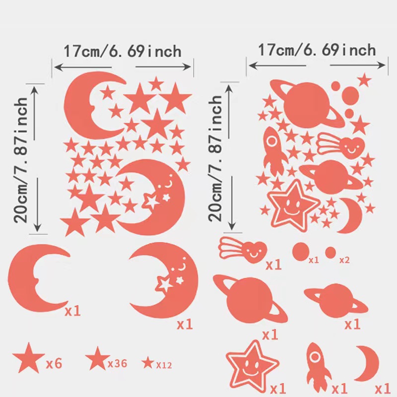 2 szt./zestaw Świecące w ciemn – Glow In Dark Stars recenzja i cena