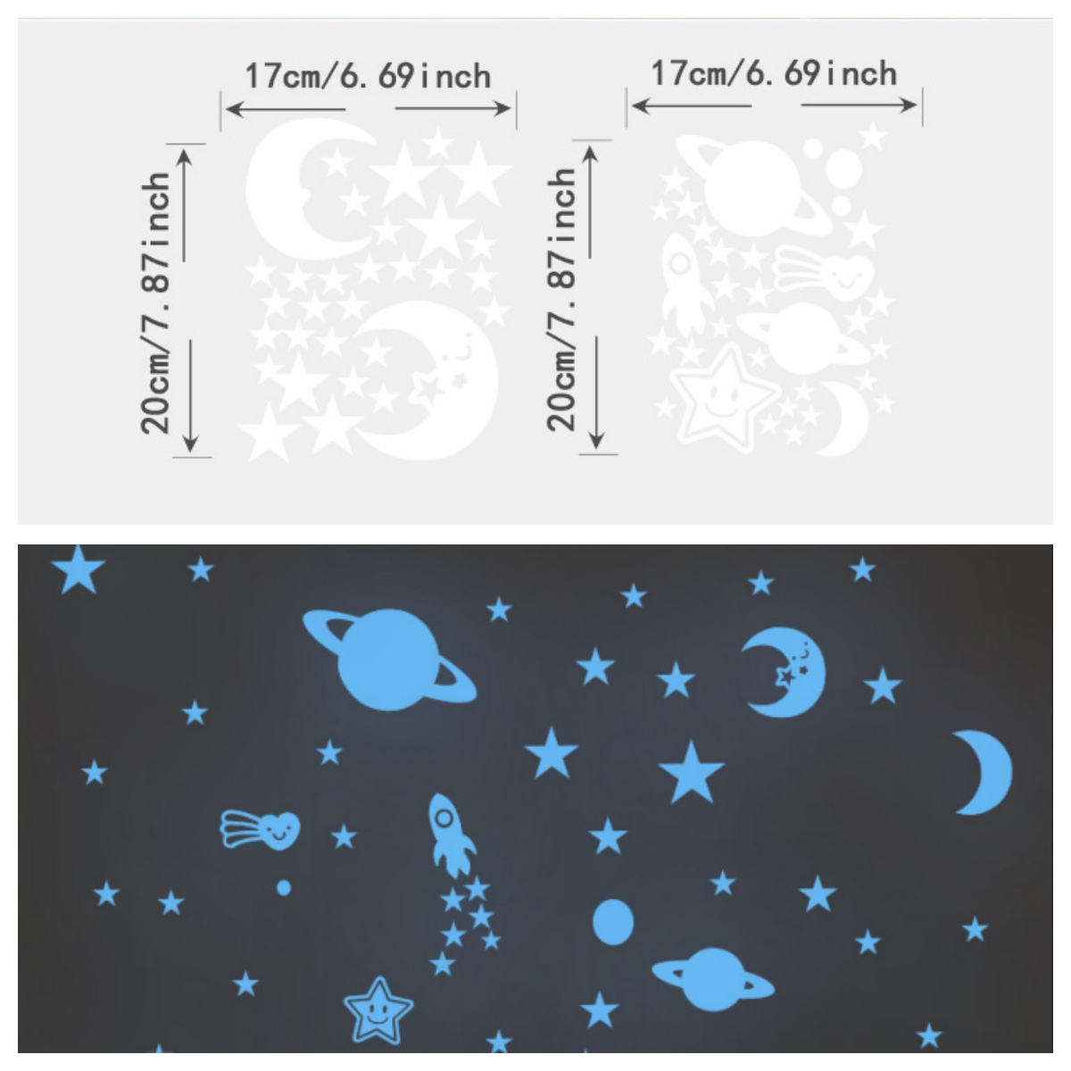 2 szt./zestaw Świecące w ciemn – Glow In Dark Stars recenzja i cena